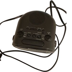 Sony Dream Machine ICF-C318 AM FM Clock Radio Dual Alarm Black